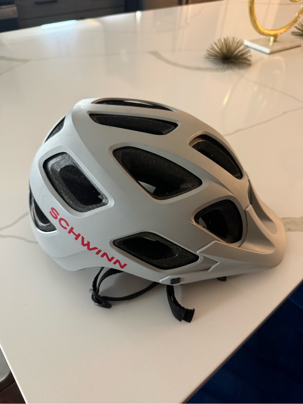 Schwinn White Helmet with Red Logo